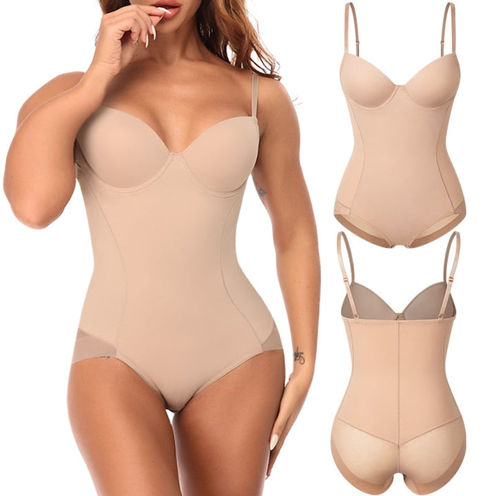 Chic wyszczuplający body shapewear - Élise-Beżowy-S-Trend Polska