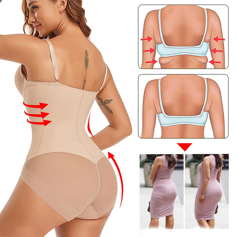 Chic wyszczuplający body shapewear - Élise-Beżowy-S-Trend Polska