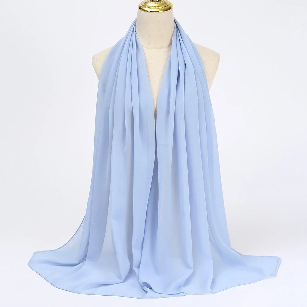 Chiffon Hijab Szalik – Leilani-Błękitny-Trend Polska