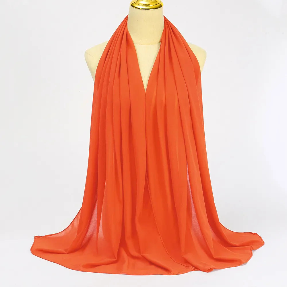 Chiffon Hijab Szalik – Leilani-Pomarańcza-Trend Polska