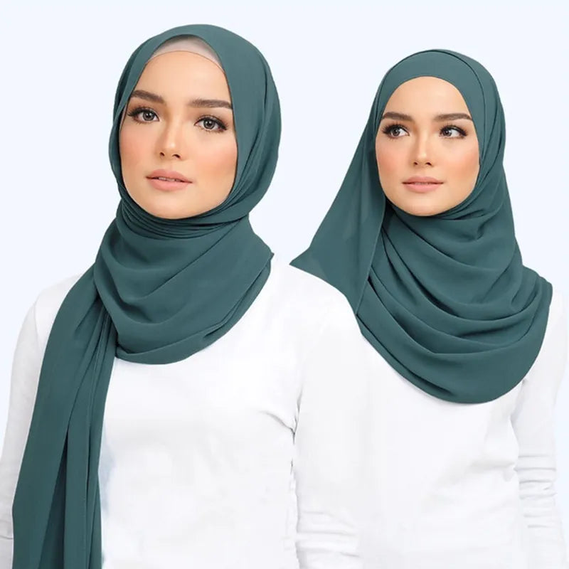 Chiffon Hijab Szalik – Leilani-Błękitny-Trend Polska