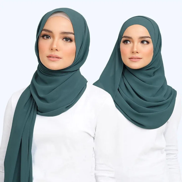 Chiffon Hijab Szalik – Leilani-Błękitny-Trend Polska