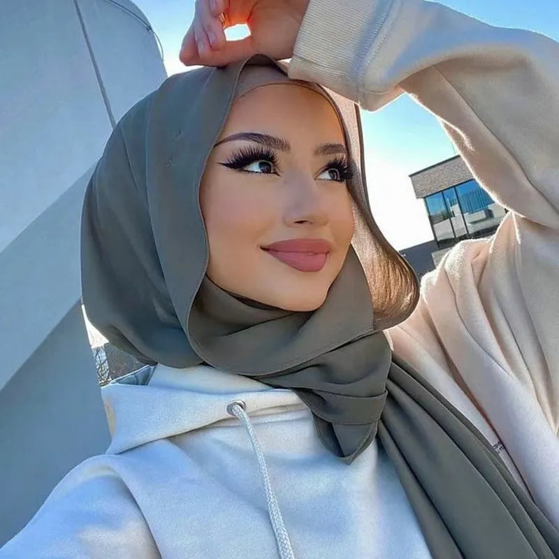 Chiffon Hijab Szalik – Leilani-Błękitny-Trend Polska