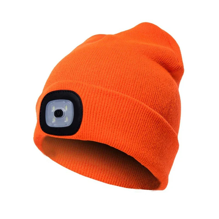 Ciepła czapka LED Beanie z Oświetleniem - Robin-Pomarańczowy-Trend Polska