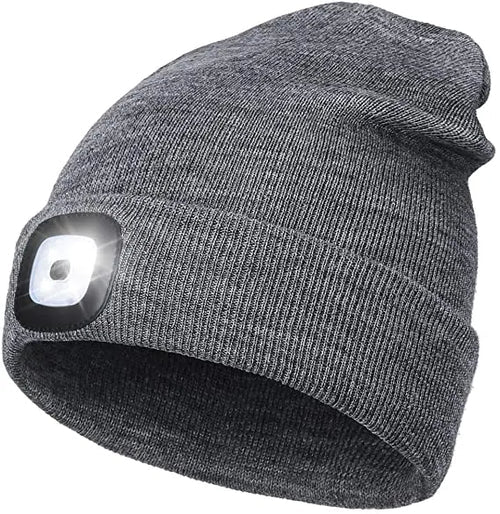 Ciepła czapka LED Beanie z Oświetleniem - Robin-Szary-Trend Polska