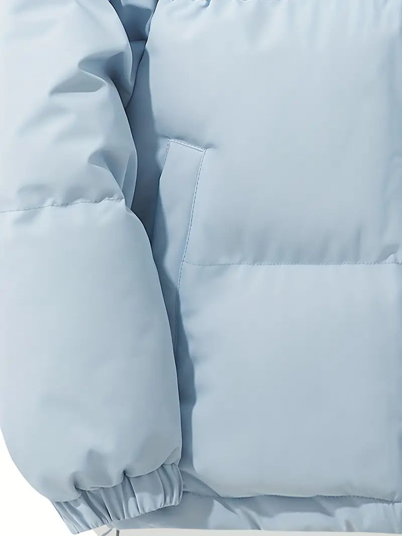 Ciepła damska kurtka z kapturem - Aurelia-Różowy-M-Trend Polska