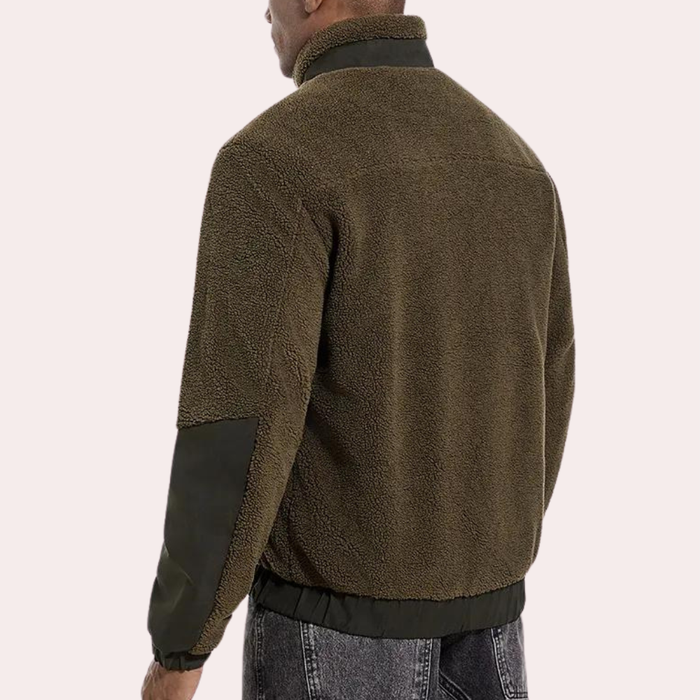 Ciepła kurtka outdoorowa dla mężczyzn - Ronan-Khaki-S-Trend Polska