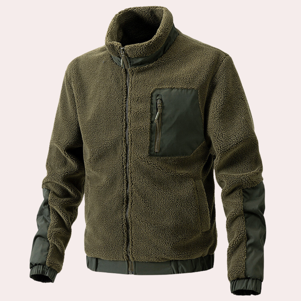Ciepła kurtka outdoorowa dla mężczyzn - Ronan-Zielony-S-Trend Polska