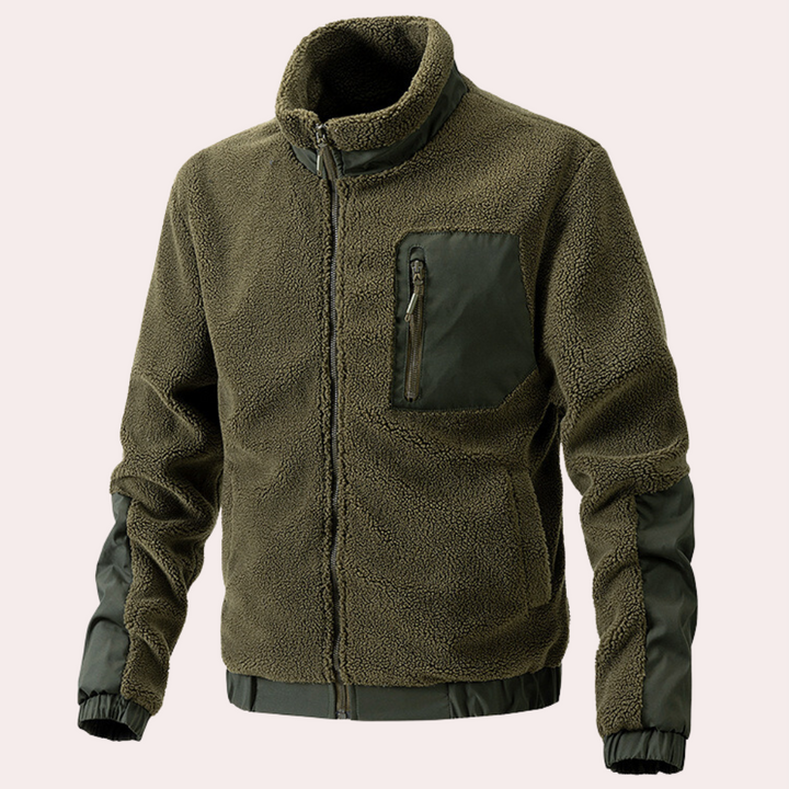 Ciepła kurtka outdoorowa dla mężczyzn - Ronan-Zielony-S-Trend Polska