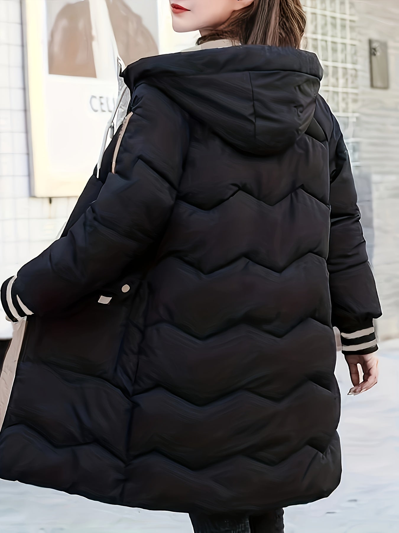 Ciepła pikowana hoodie z zamkiem - Valencia-Czerwony-S-Trend Polska