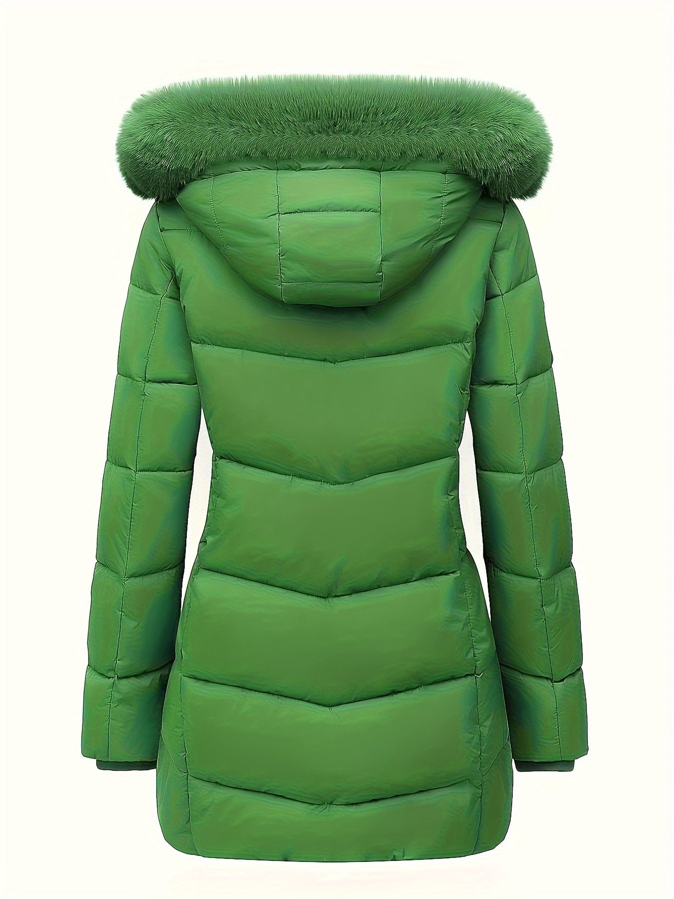 Ciepła puchowa kurtka z stylowymi detalami - Evelyne-ciemnoniebieski-S-Trend Polska