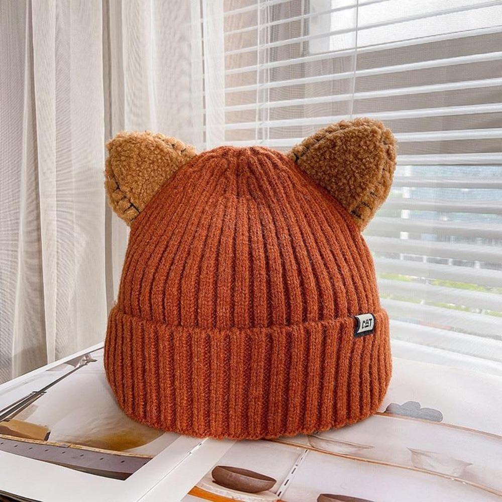 Ciepła zimowa czapka z uszami kota - PurrWarm-Imbir-1-Trend Polska