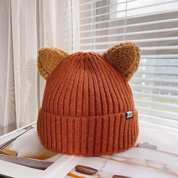 Ciepła zimowa czapka z uszami kota - PurrWarm-Imbir-1-Trend Polska