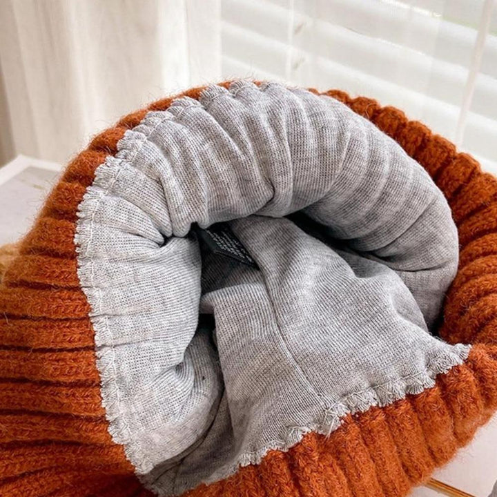 Ciepła zimowa czapka z uszami kota - PurrWarm-Beżowy-1-Trend Polska