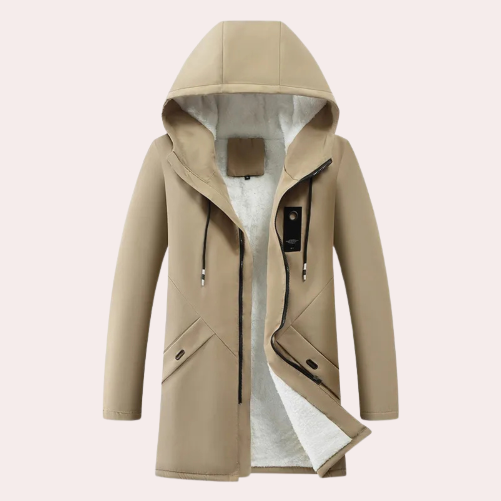 Ciepła zimowa kurtka dla mężczyzn - Victor-Khaki-S-Trend Polska