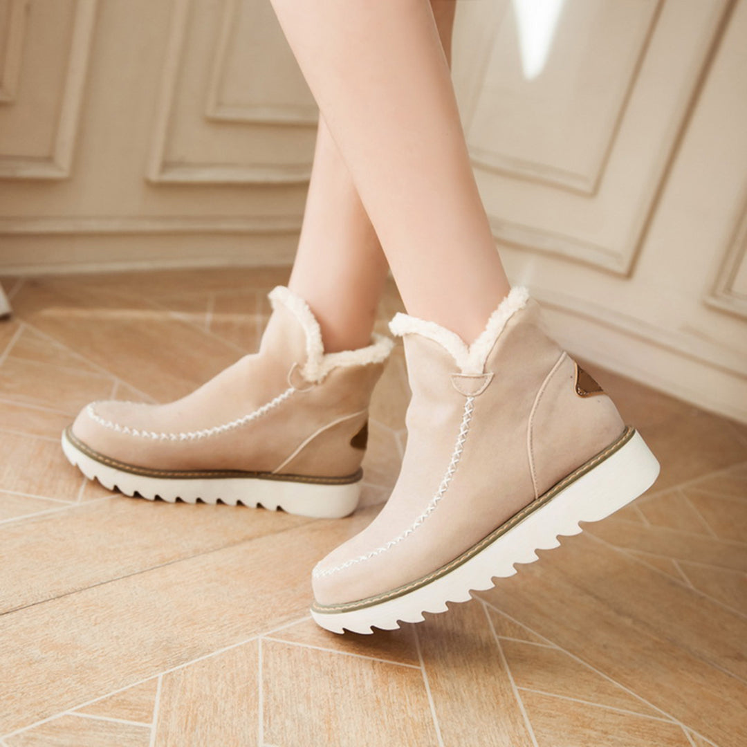 Ciepłe damskie buty - Ivy-Beżowy-34-Trend Polska