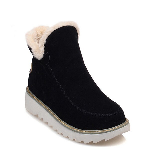 Ciepłe i komfortowe damskie kozaki fleece - Olivia-Czarny-36-Trend Polska