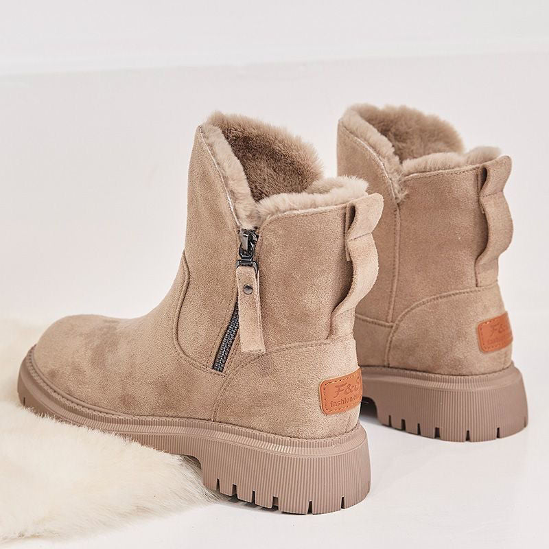 Ciepłe ocieplane damskie kozaki zimowe - Isabella Comfy Boot-Morela-34-Trend Polska