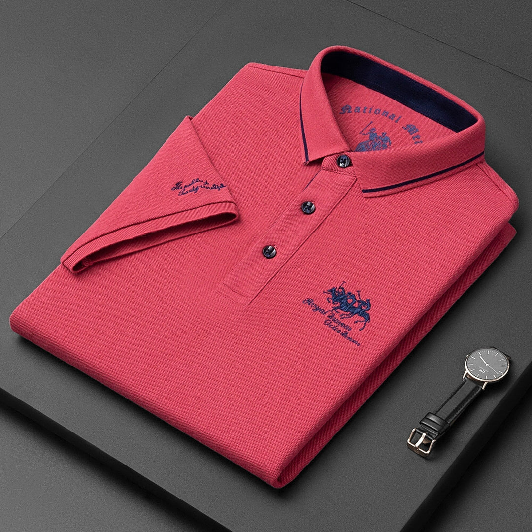 Classic Męska Polo - Hamilton-Czerwony-M-Trend Polska