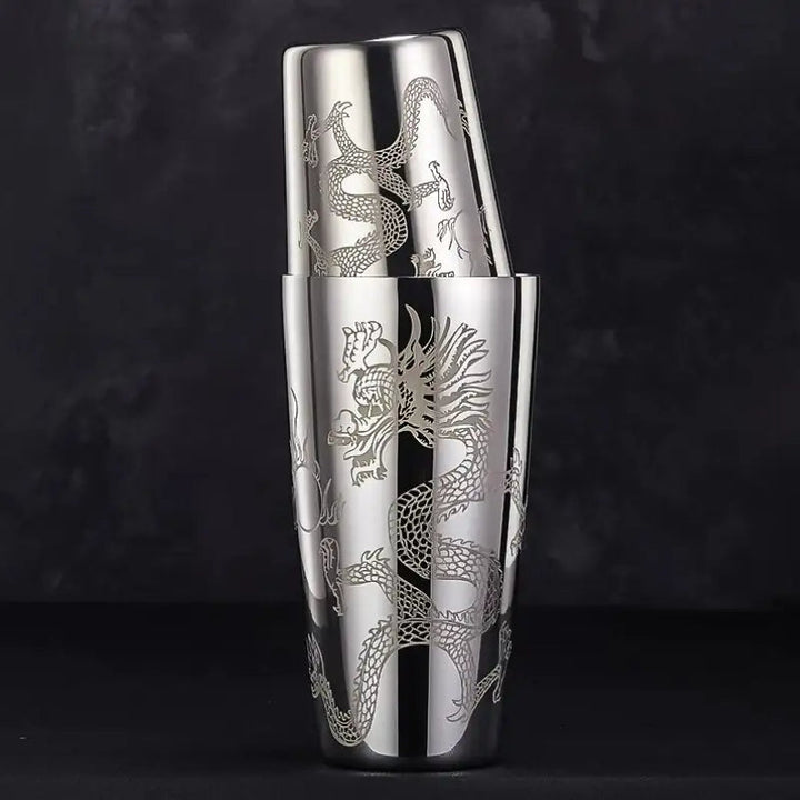 Cocktail shaker grawerowany – Mixaro-Chiński smok-Trend Polska