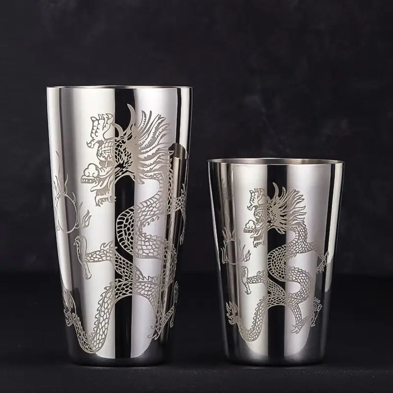 Cocktail shaker grawerowany – Mixaro-Chiński smok-Trend Polska