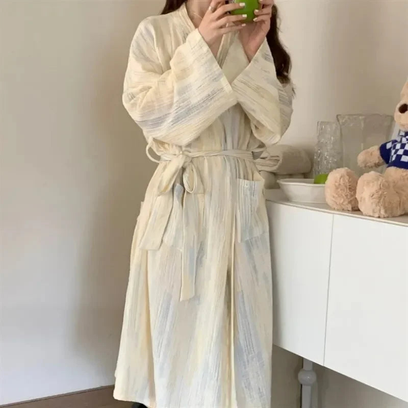Codzienny damski letni szlafrok w stylu kimono – Hana-M-Trend Polska