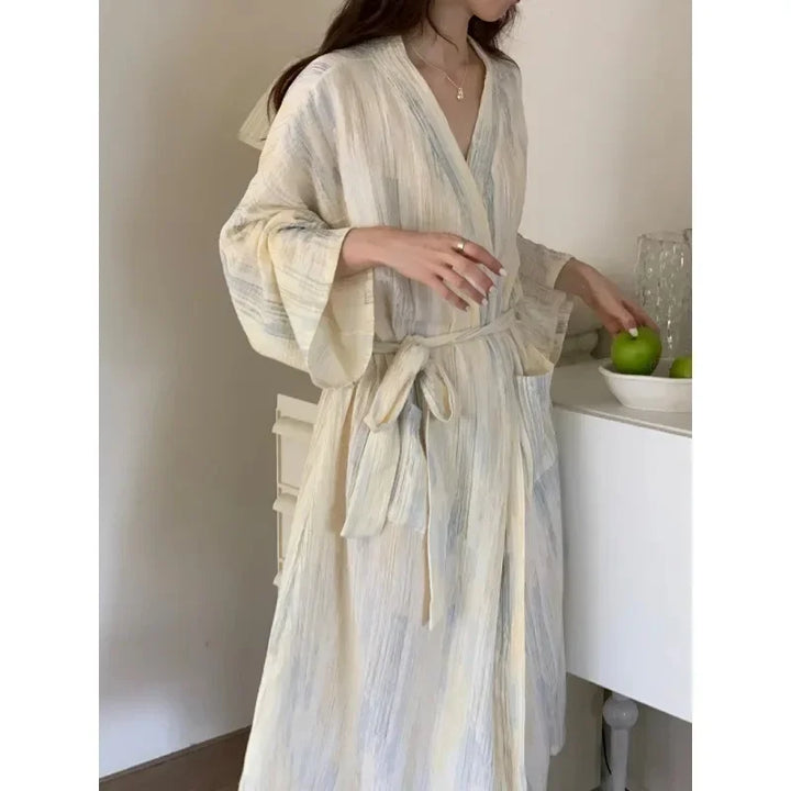 Codzienny damski letni szlafrok w stylu kimono – Hana-S-Trend Polska