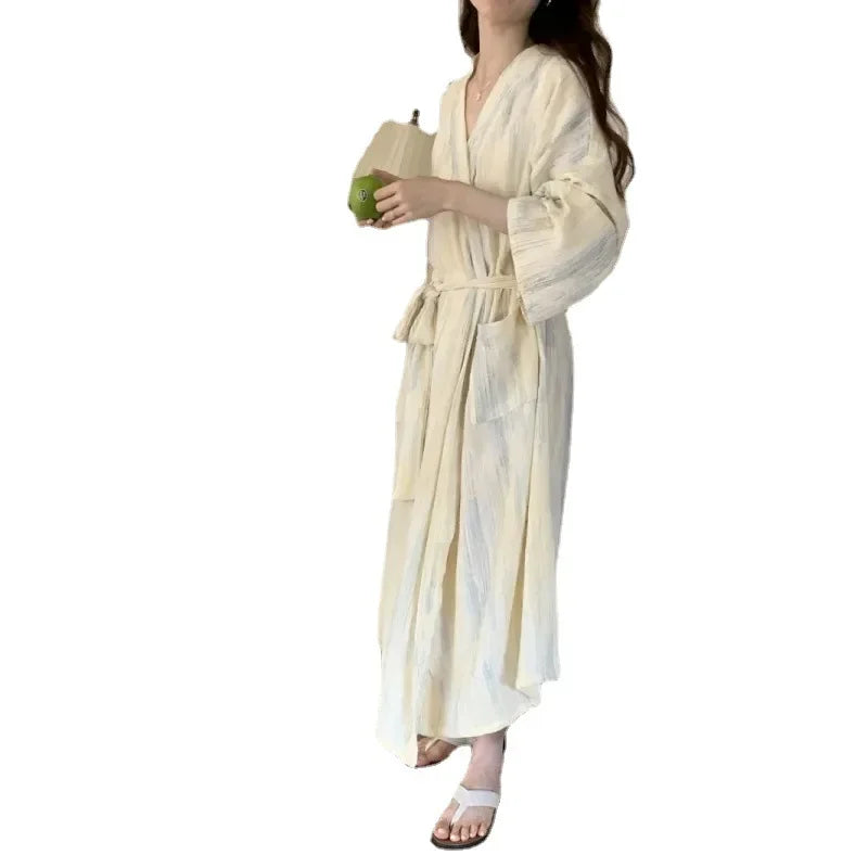 Codzienny damski letni szlafrok w stylu kimono – Hana-S-Trend Polska
