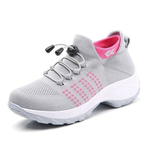 ComfortEase Therapeutyczne Buty | Cały Dzień Komfortu i Wsparcia-35-Szaro-różowy-Trend Polska