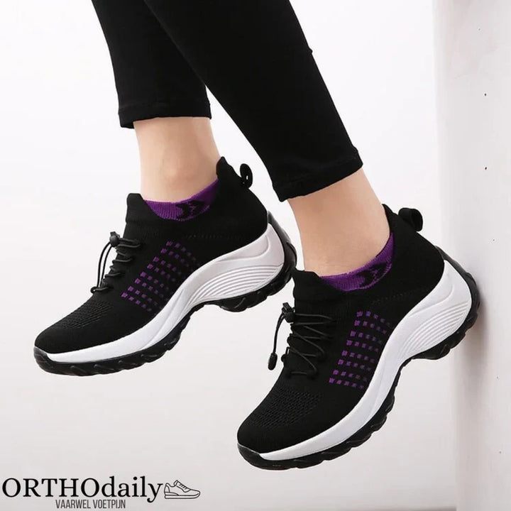 ComfortEase Therapeutyczne Buty | Cały Dzień Komfortu i Wsparcia-35-Czarny-Fioletowy-Trend Polska