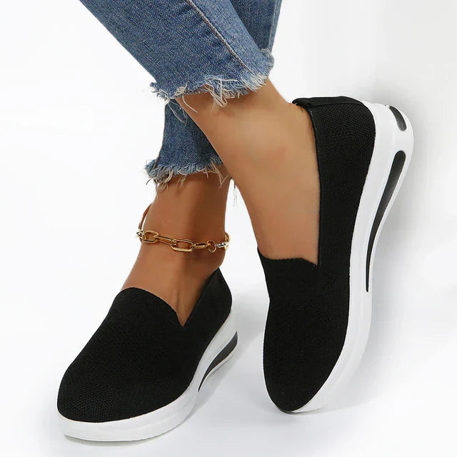 ComfortMax Plus Damskie Sneakers | Oddychający ortopedyczny design-Czarny-35-Trend Polska