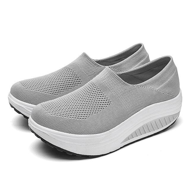 ComfortStride Slides | Damskie klapki sneakers z ortopedyczną wkładką-Szary-35-Trend Polska