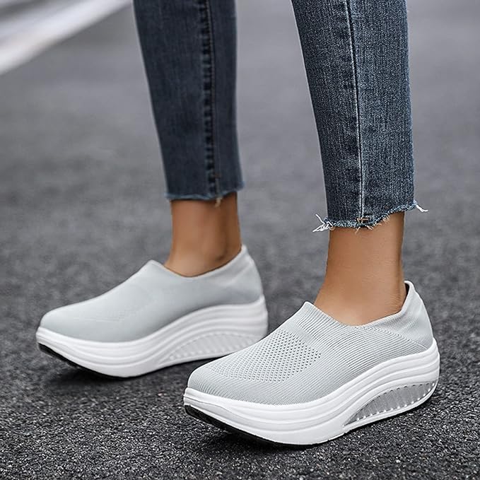 ComfortStride Slides | Damskie klapki sneakers z ortopedyczną wkładką-Szary-35-Trend Polska