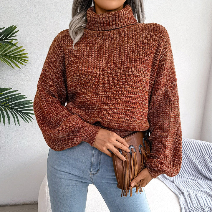 Comfy Dzianinowy Golf - Emilia-Pomarańczowy-S-Trend Polska