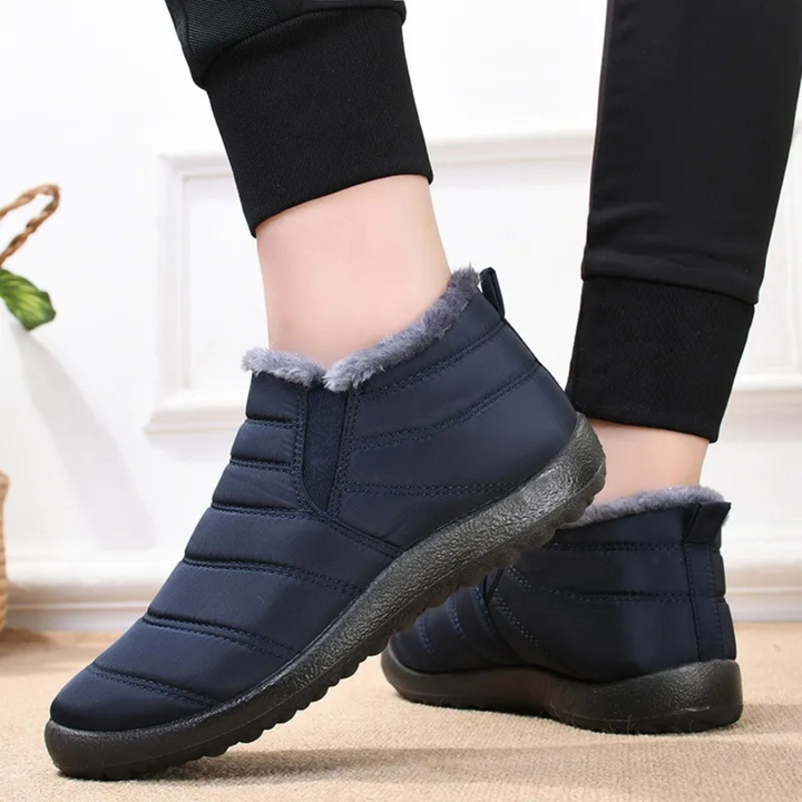 Comfy Fleece Botki - Elise-35-Blauw-Trend Polska