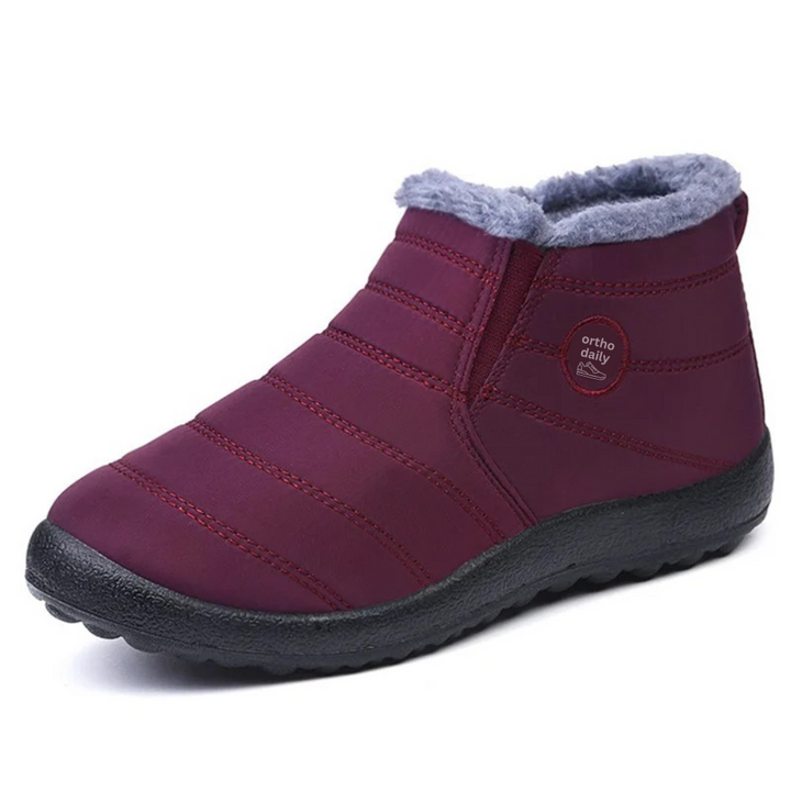 Comfy Fleece Botki - Elise-35-Bordowy-Trend Polska
