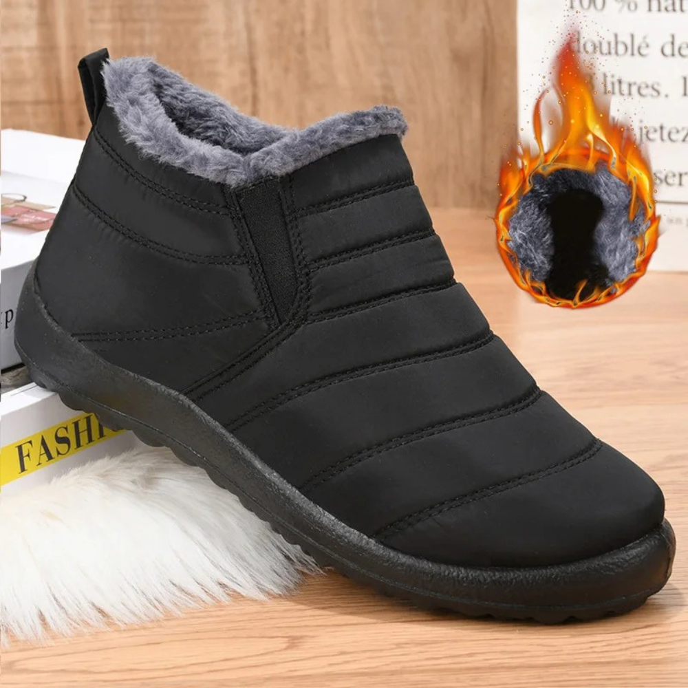 Comfy Fleece Botki - Elise-35-Blauw-Trend Polska