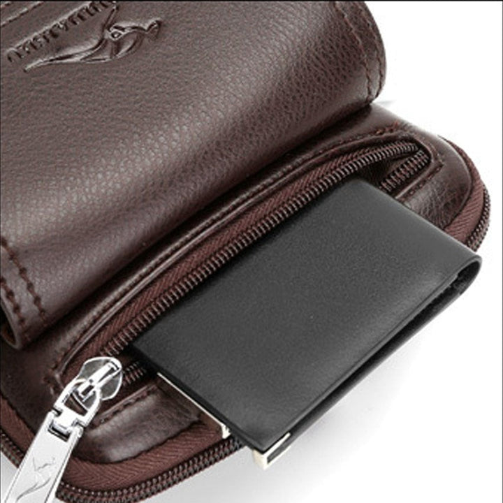 Kompaktowa torba crossbody z PU skóry dla mężczyzn z regulowanym paskiem