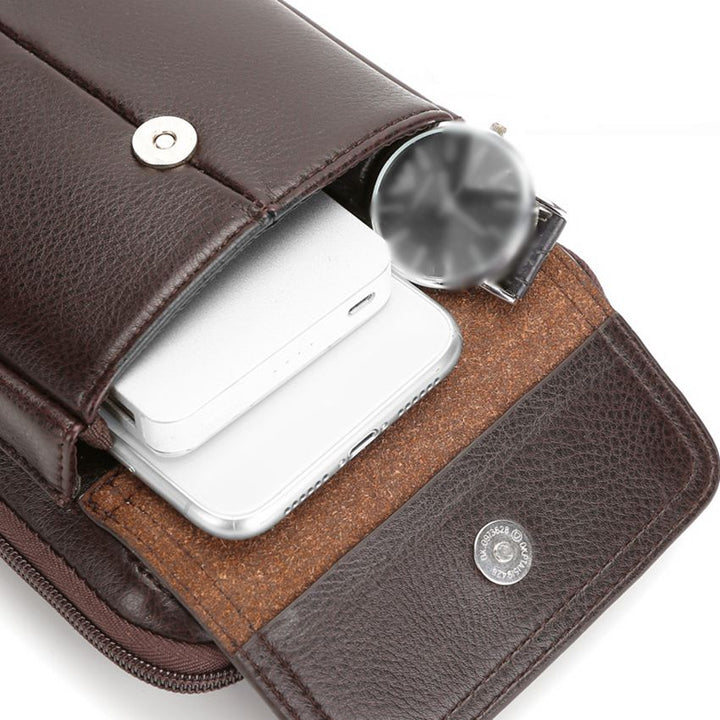 Kompaktowa torba crossbody z PU skóry dla mężczyzn z regulowanym paskiem