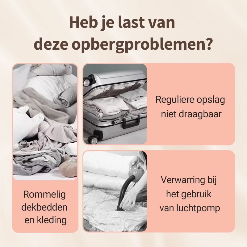 Compressja worki do przechowywania - VacuumEase-Beżowy-L(52x42x30 cm)-Trend Polska