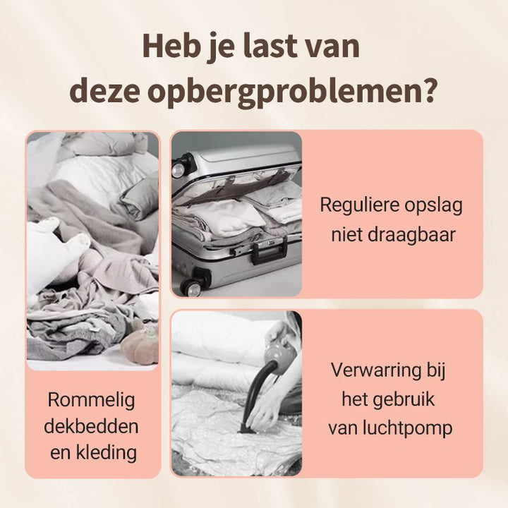 Compressja worki do przechowywania - VacuumEase-Beżowy-L(52x42x30 cm)-Trend Polska