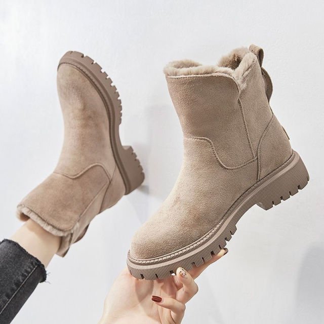 CozyStride Boot | Ocieplane botki zimowe z zamkiem-Czarny-34-Trend Polska