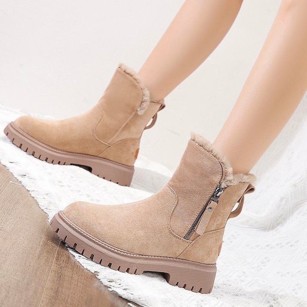 CozyStride Boot | Ocieplane botki zimowe z zamkiem-Czarny-34-Trend Polska
