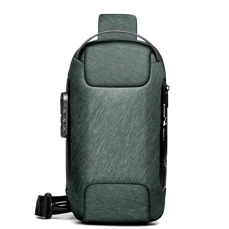 Kompaktowa wodoodporna torba crossbody dla mężczyzn - przeciwwłamaniowa z ładowaniem USB