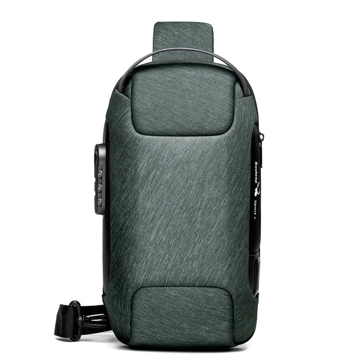 Kompaktowa wodoodporna torba crossbody dla mężczyzn - przeciwwłamaniowa z ładowaniem USB