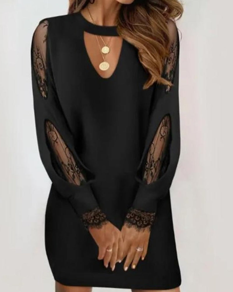 Czarna sukienka bodycon z siateczką i dekoltem w kształcie litery V – Selena-S-Trend Polska