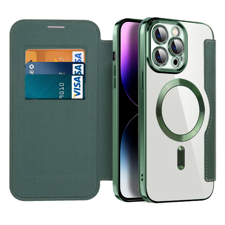 Etui skórzane z magnetyczną adsorpcją i ochroną RFID – Valtrix (1+1 GRATIS)
