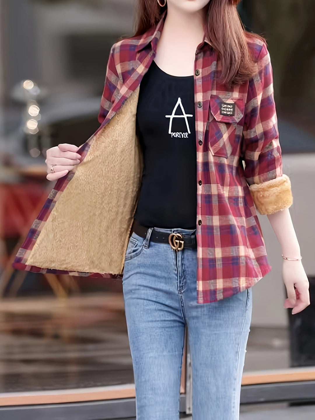 Fasonowana Casual Bluzka Damska - Nora