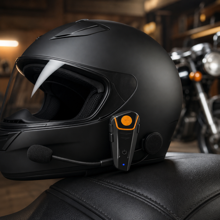 Interkom Motocyklowy Bluetooth 5.0 – Zasięg 1000 m – MotoVox