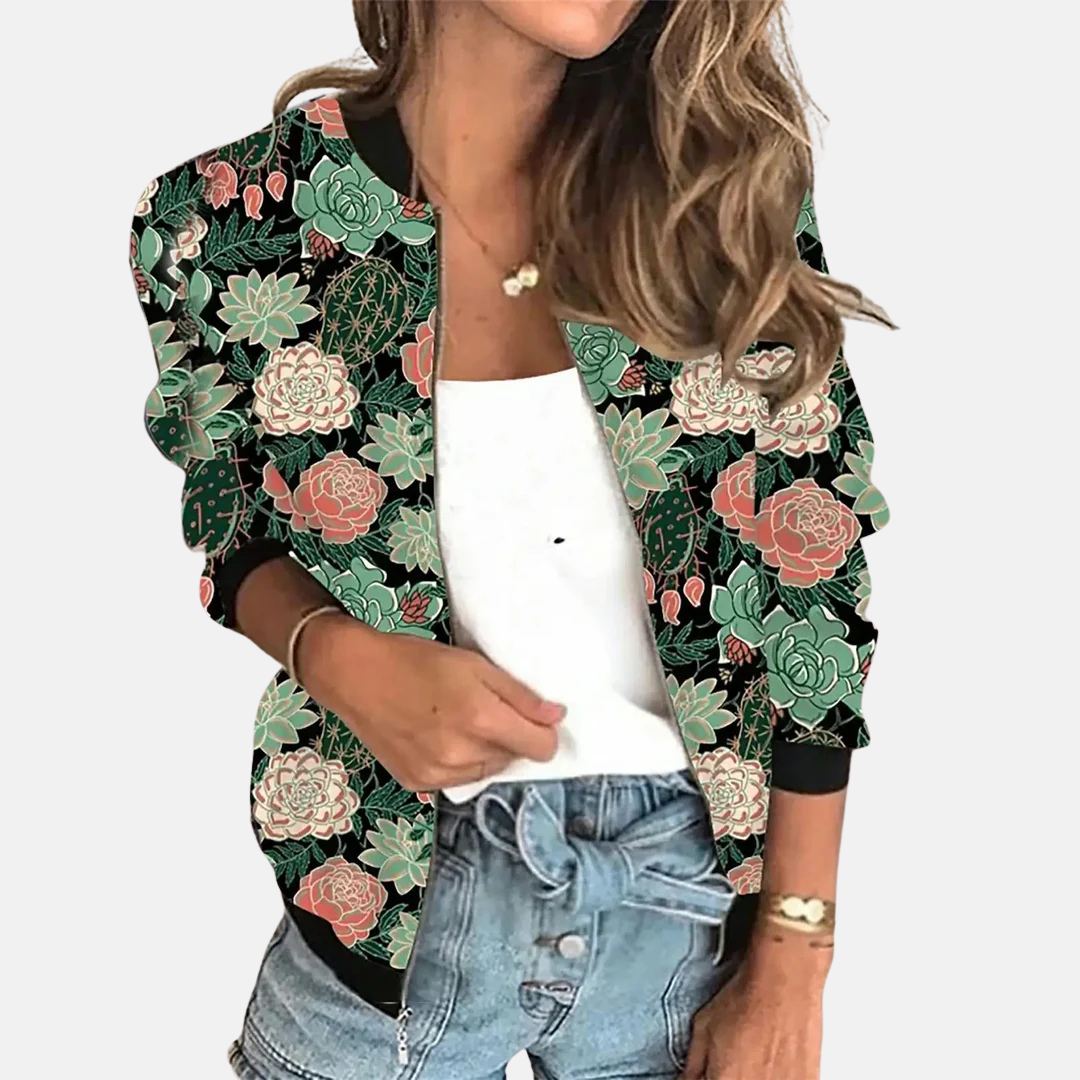Damska retro bomberka z nadrukiem – Zoë-A-XS-Trend Polska